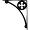 Ekena Millwork Crawley Wrought Iron Bracket, (Single center brace), Powder Coated Black 1 1/2"W x 12"D x 15"H BKTM01X12X15SCR - alternate 2